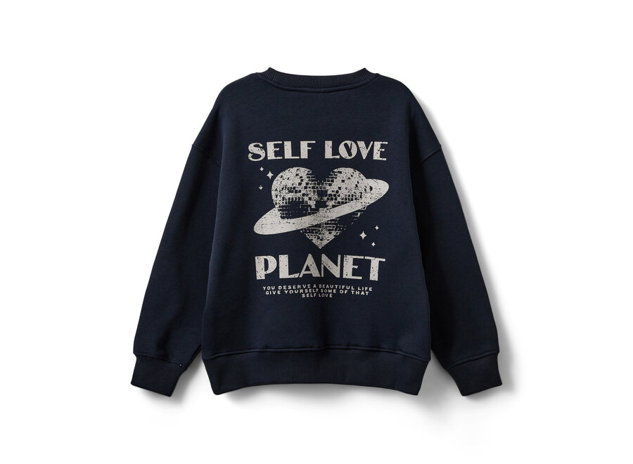 Elisy Sweatshirt Navy Blue Meisjes Trui