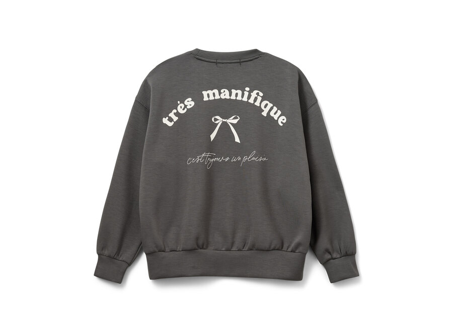 Elisy Sweatshirt Charcoal Grey Meisjes Trui