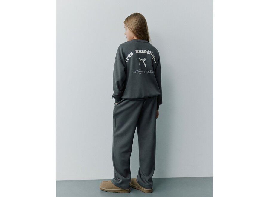 Elisy Sweatshirt Charcoal Grey Meisjes Trui