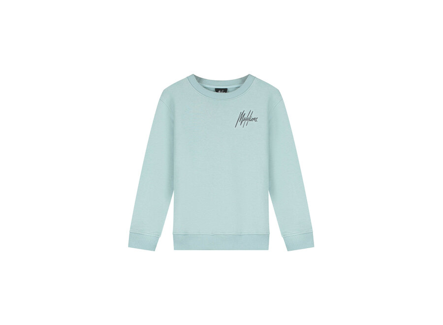 Striped Signature Sweater  Aqua Grey/Anthracite Jongens Trui