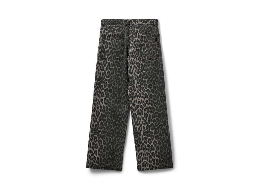 Siennasy Trousers Grey leopard Meisjes Broek