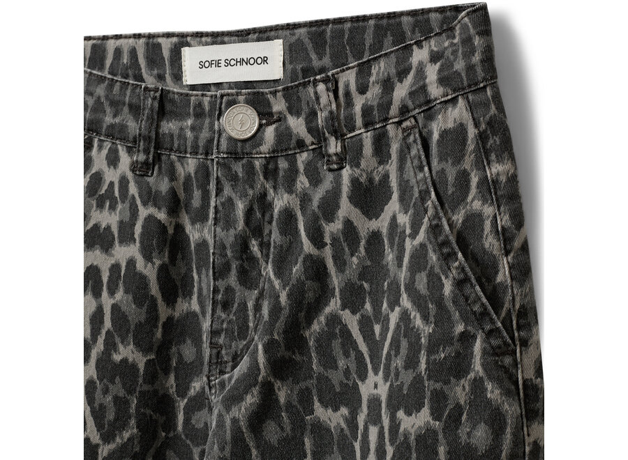 Siennasy Trousers Grey leopard Meisjes Broek