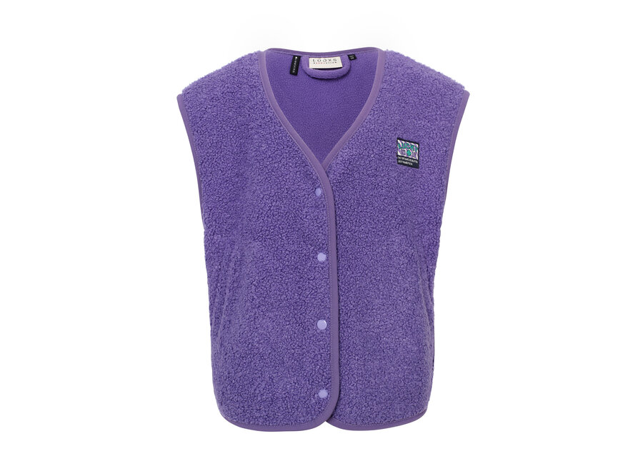 Teddy Waistcoat Violet Meisjes Gilet