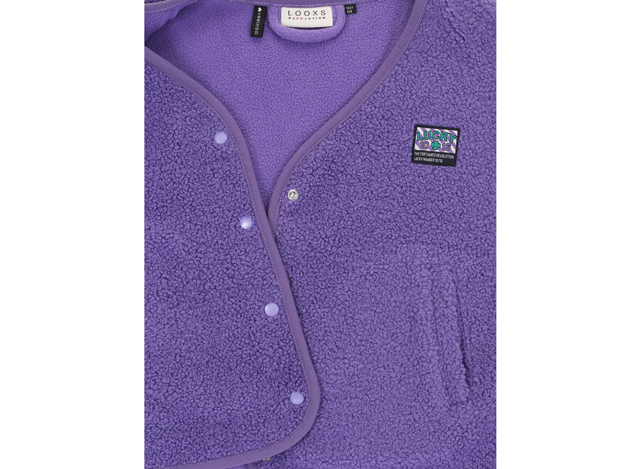 Teddy Waistcoat Violet Meisjes Gilet