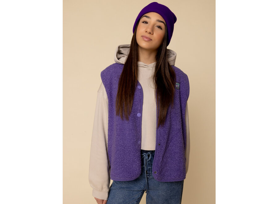 Teddy Waistcoat Violet Meisjes Gilet