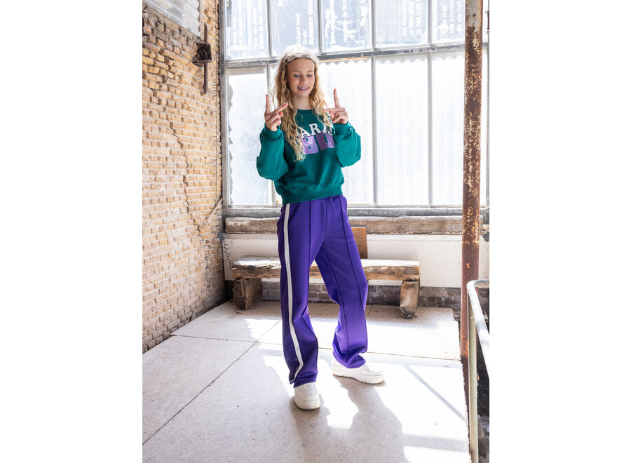 Sporty Shiny Pants Violet Meisjes Broek