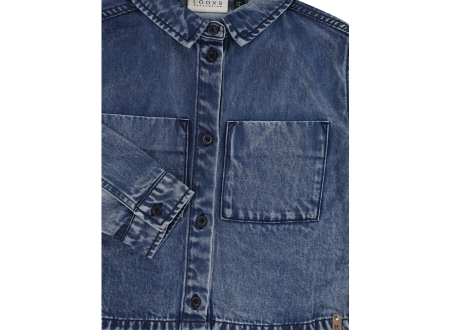 Denim Blouse Jeans Blue Meisjes Blouse