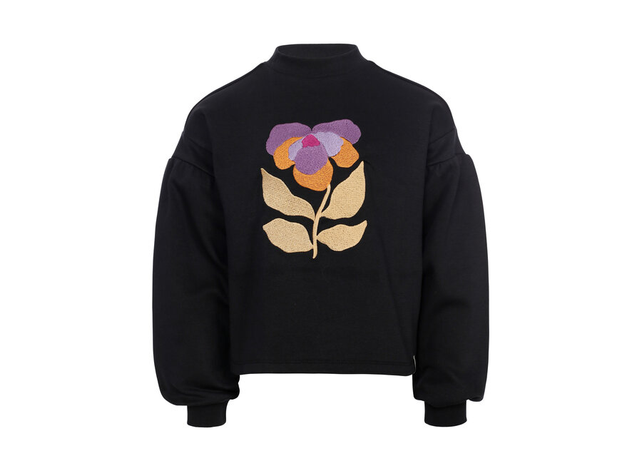 Little Interlock Sweater Graphite Meisjes  Sweater