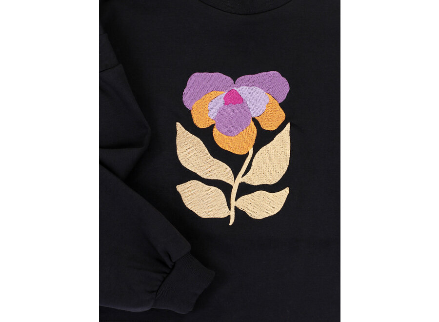 Little Interlock Sweater Graphite Meisjes  Sweater