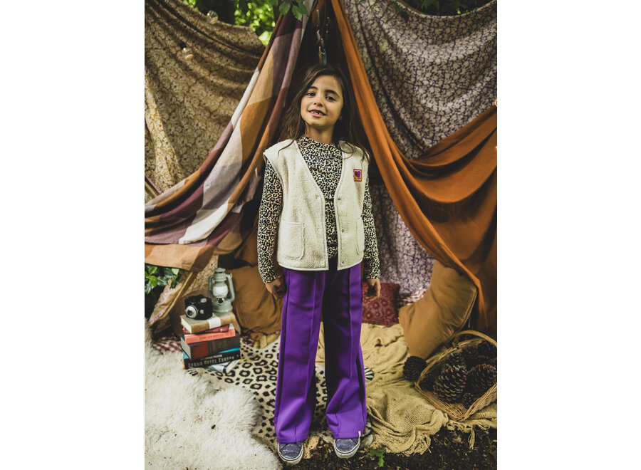 Little Crinckle Top  Sandy Leopard Meisjes  Top