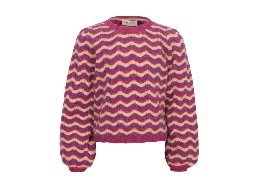 Little Knit Sweater Multi Stripe Meisjes  Sweater