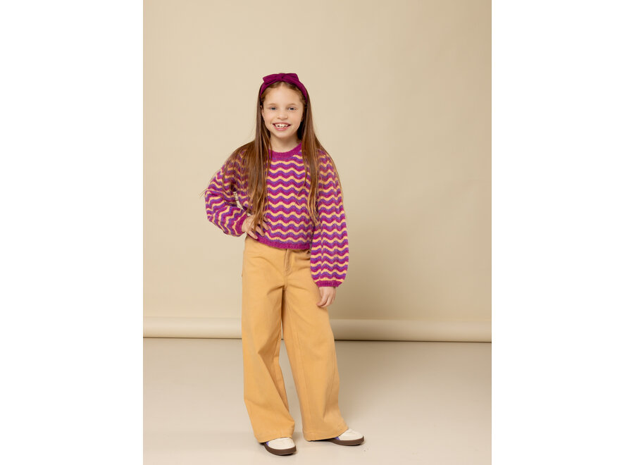 Little Knit Sweater Multi Stripe Meisjes  Sweater