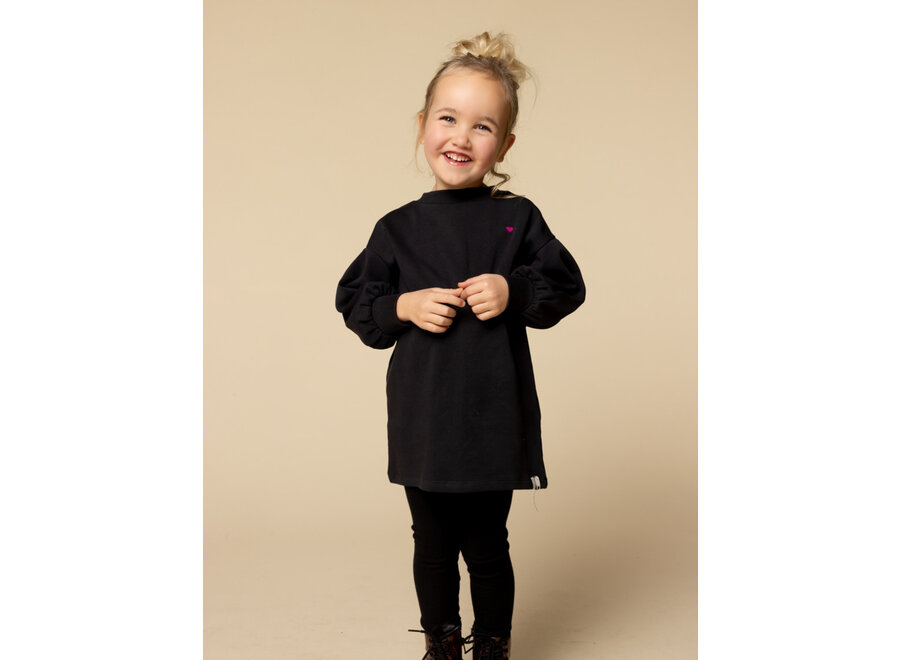 Little Interlock Dress Graphite Meisjes  Jurkje