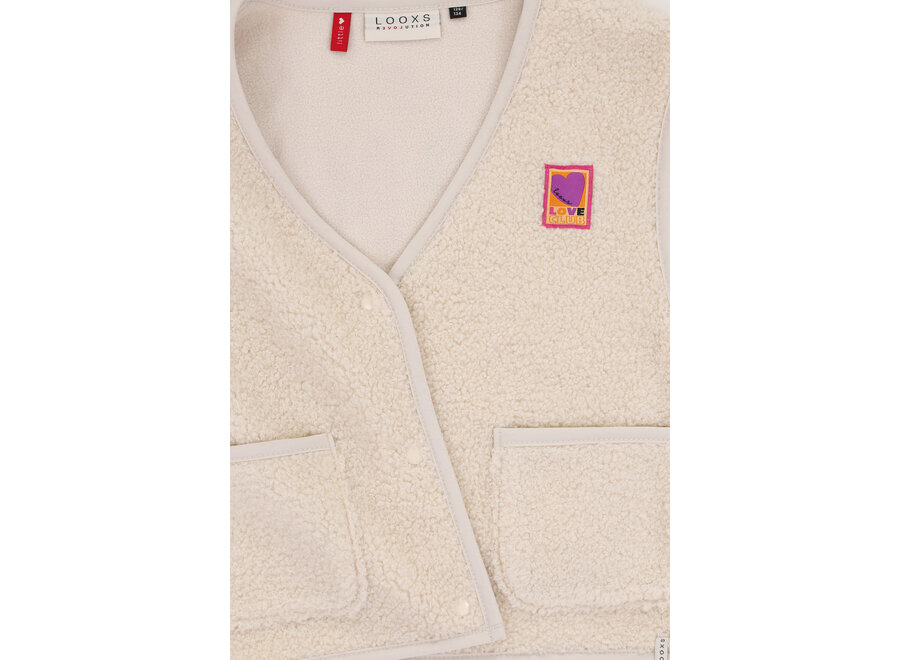 Little Teddy Gilet  Dove White Meisjes  Gilet