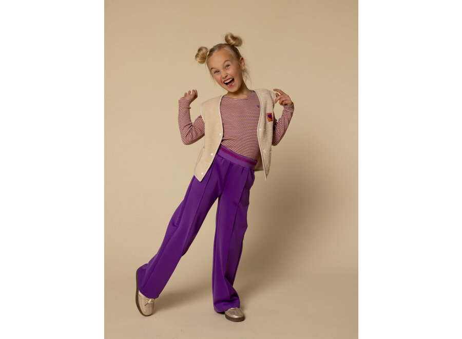 Little Striped Longsleeve T-Shirt Check Meisjes  Lange T-shirt