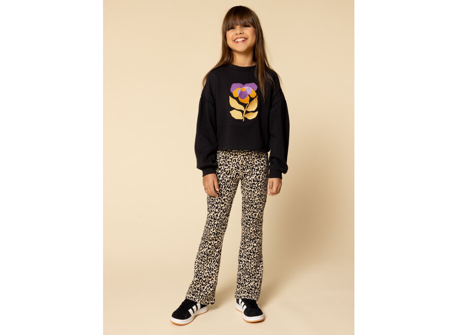 Little Jaquard Pants  Sandy Leopard Meisjes  Broek