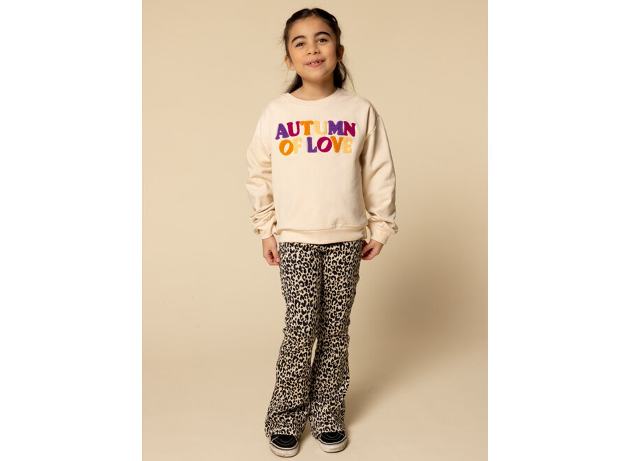 Little Jaquard Pants Sandy Leopard Meisjes  Broek