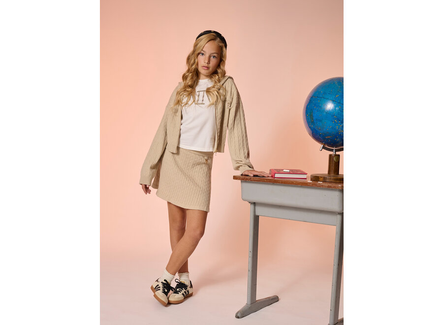 Xia Cable Skirt  Oak Sand Meisjes Jurk