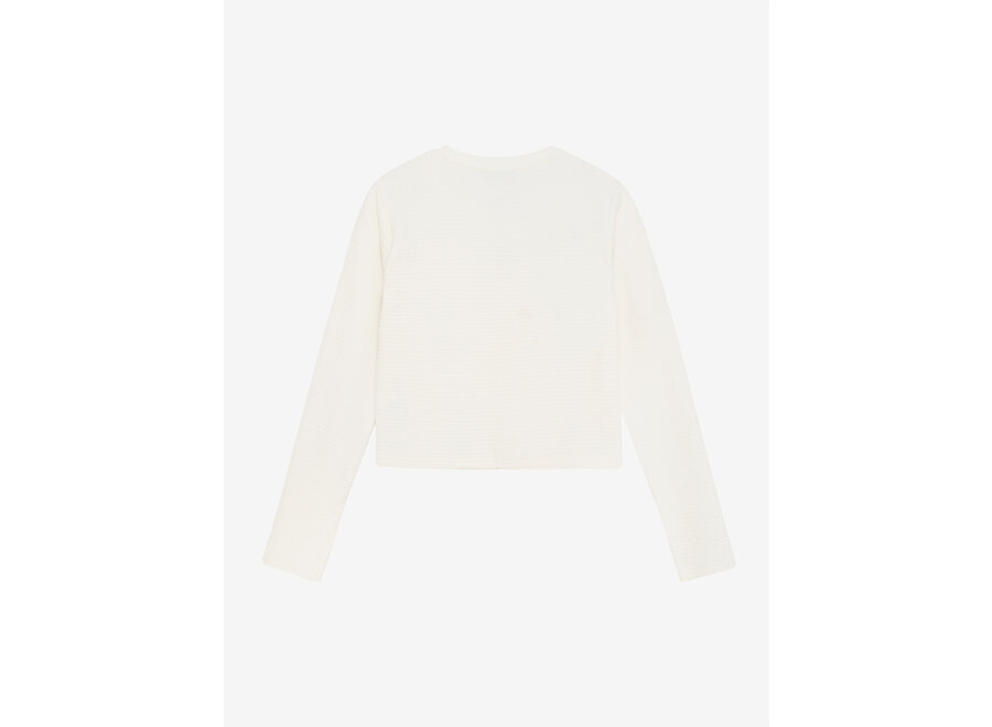Cropped LongsleeveWhite Meisjes T-shirt