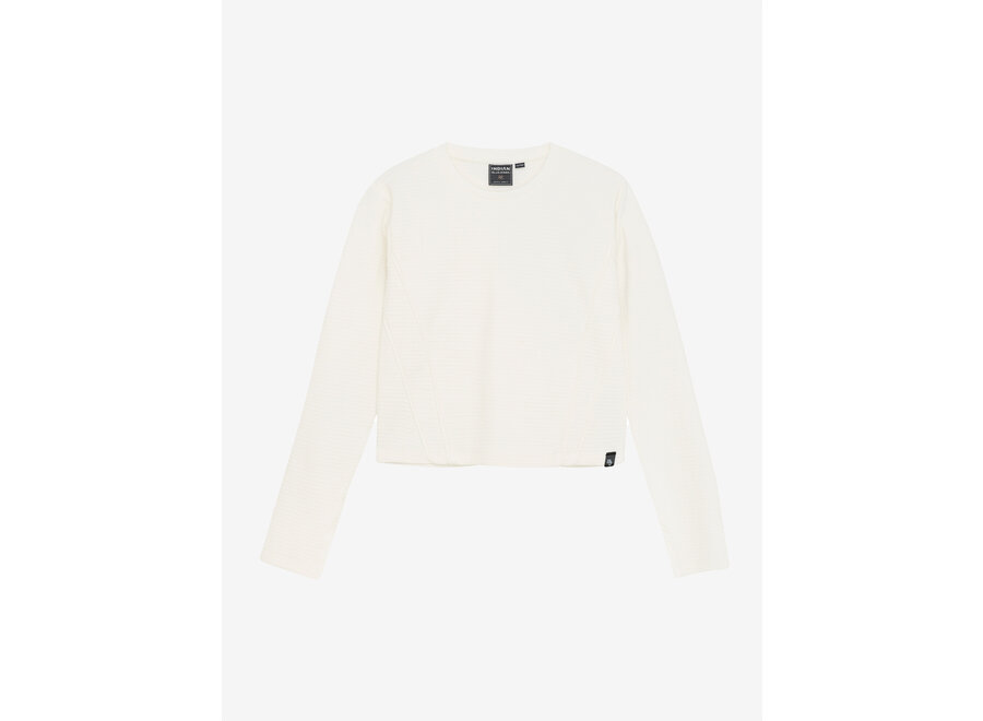 Cropped LongsleeveWhite Meisjes T-shirt