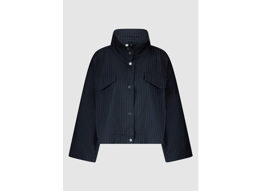 Girls Luna Jacket  Washed black stripe Meisjes Jas