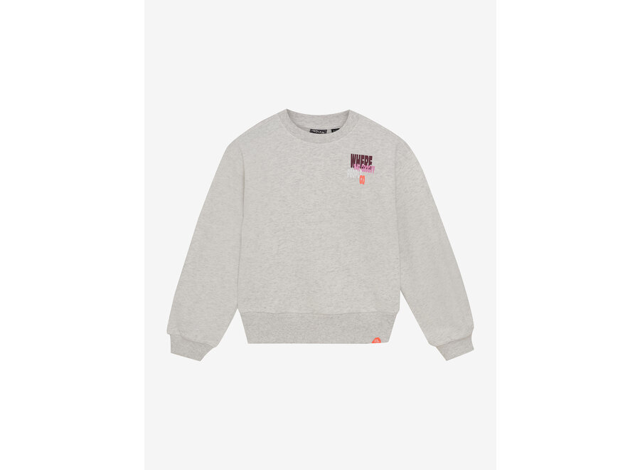 Sweater Melange White Meisjes Trui
