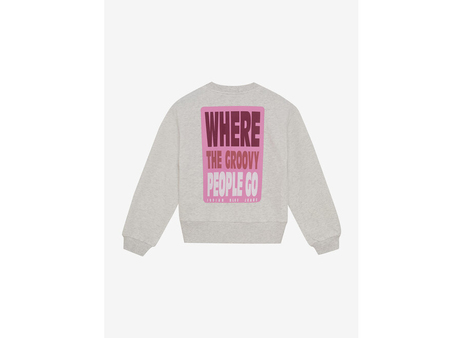 Sweater Melange White Meisjes Trui