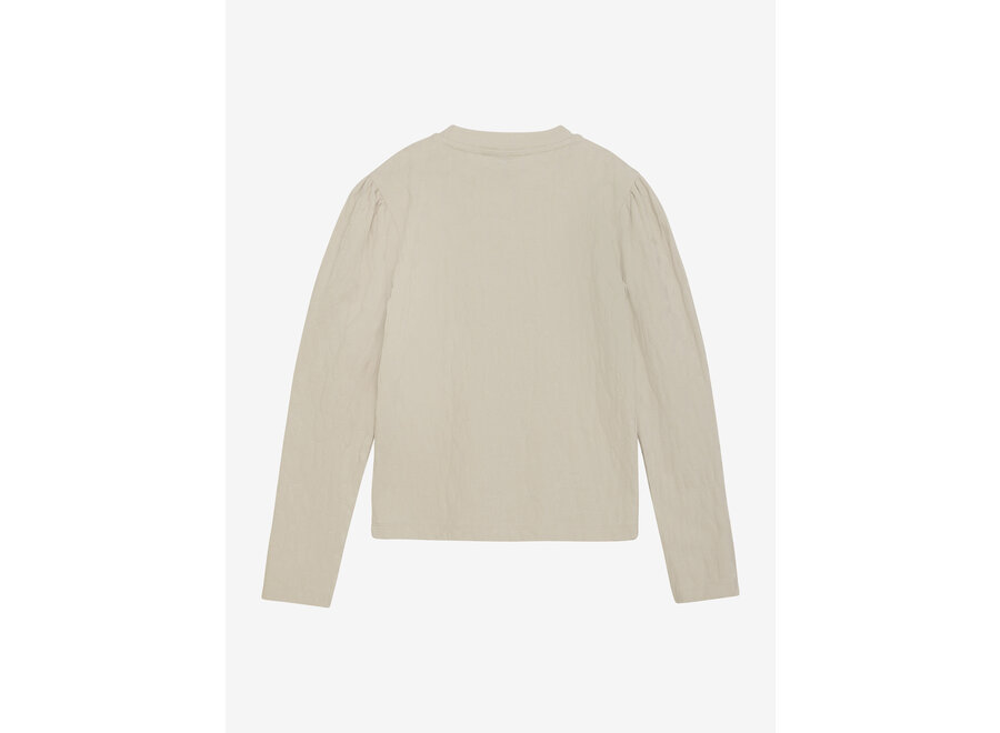 Longsleeve Jaquard Sand Meisjes T-shirt