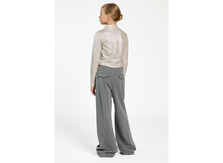 Esila Pinstripe Vis  Dark Grey Meisjes Broek