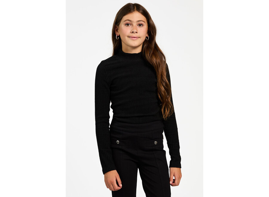 Zera Stripe Pes Black Meisjes Top