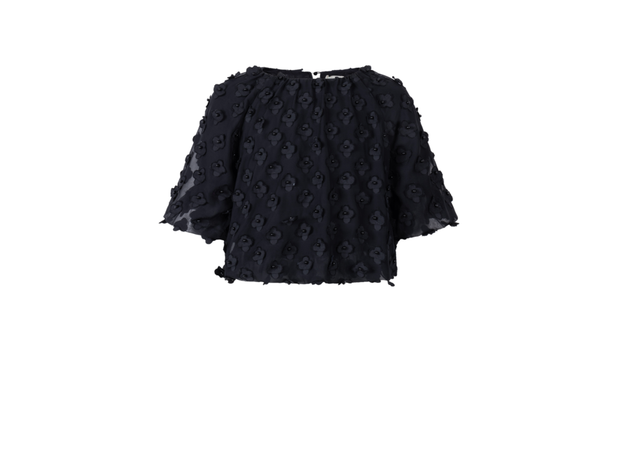 Delany Flower Pes Black Meisjes Topje