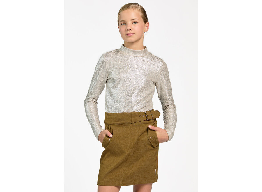 Zera Crop Pes Silver Meisjes Topje