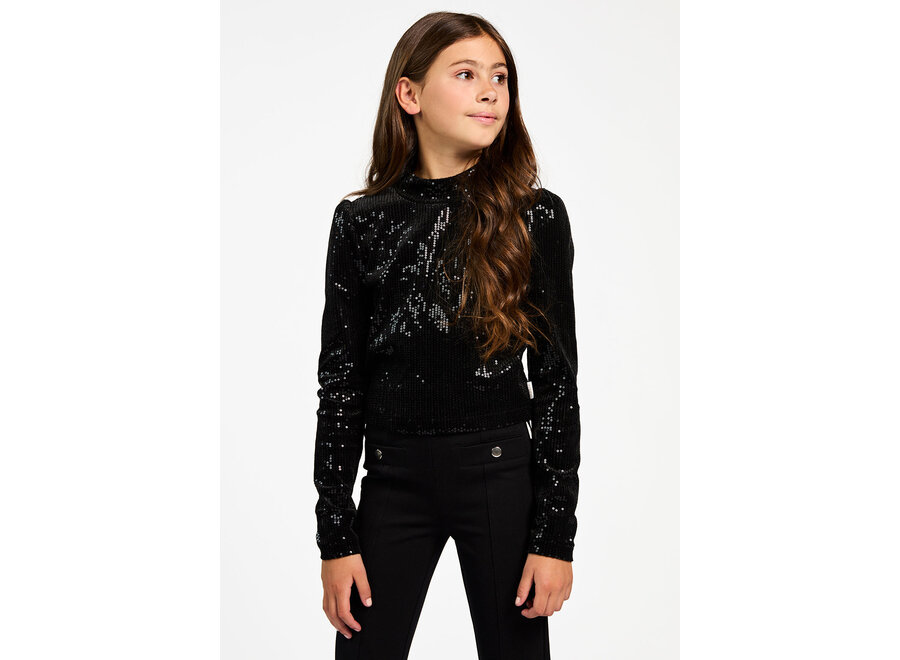 Ivona Crop Pes Black Meisjes Topje