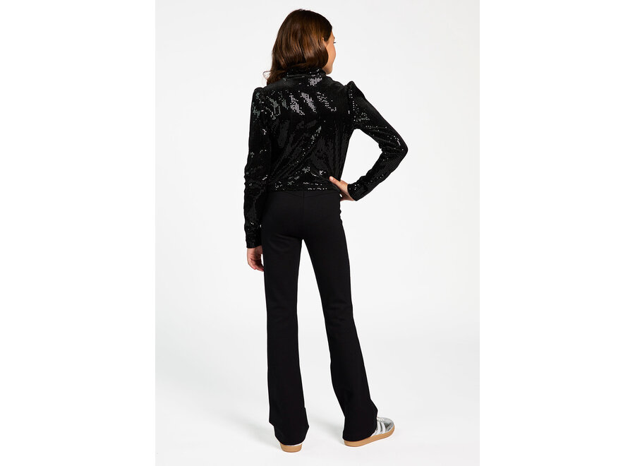 Ivona Crop Pes Black Meisjes Topje