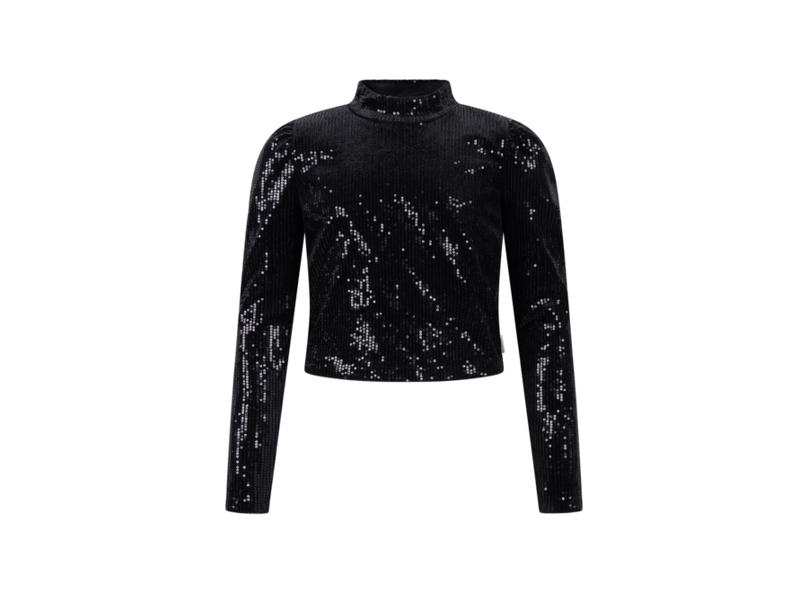 Ivona Crop Pes Black Meisjes Topje