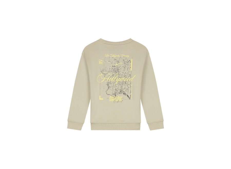 Hollywood Map Sweater Beige Jongens Trui