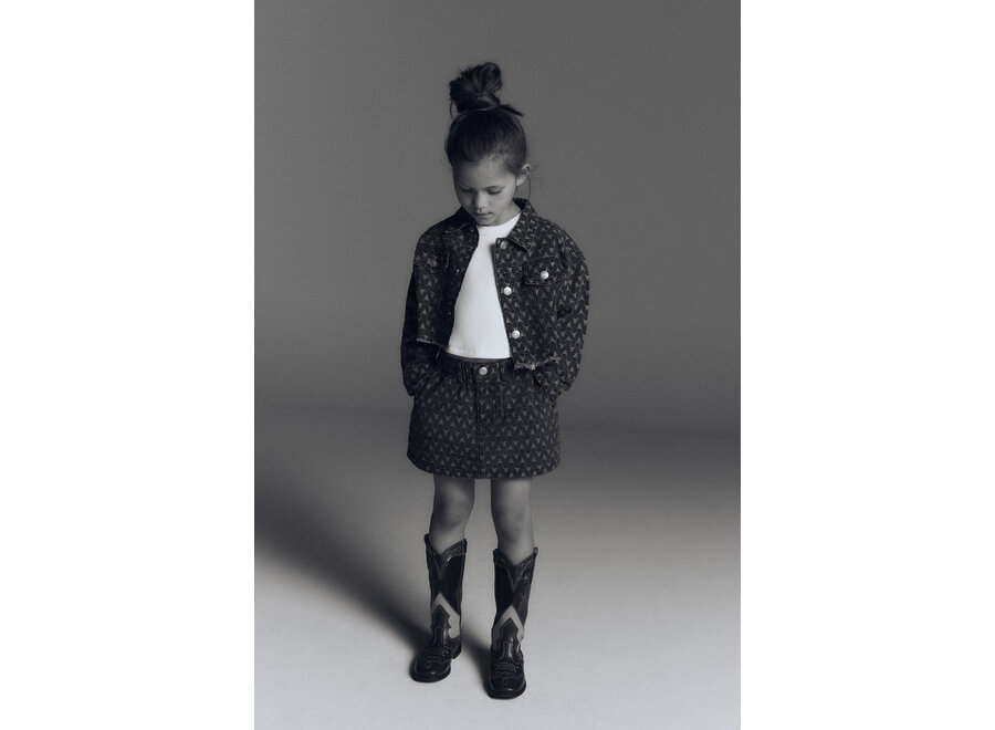 Woven Bull Skirt  Dark Grey Meisjes Rokje