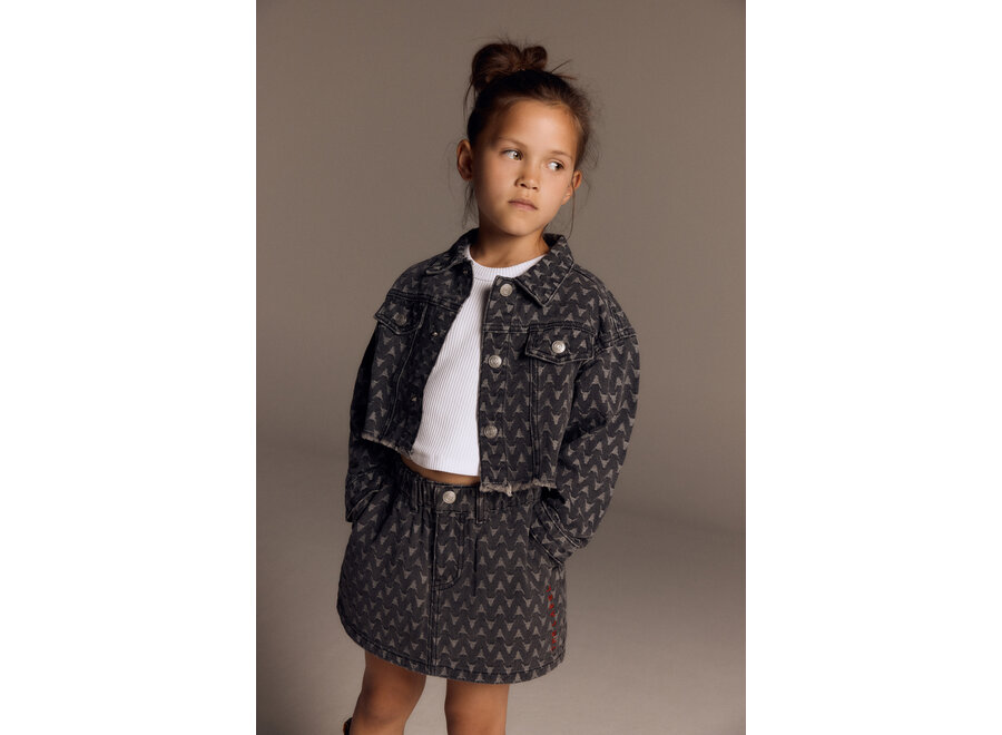 Woven Bull Skirt  Dark Grey Meisjes Rokje