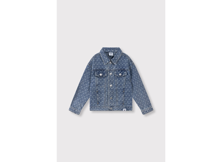 Woven Bull Denim Jacket  Denim Blue Unisex Jasje