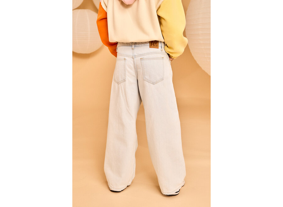 Leyla Bleach Jeans Pants Wash Bleach Meisjes Spijkerbroek