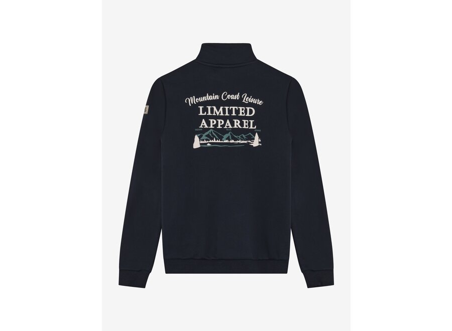 Zipper Sweat Badge  Dark Navy Jongens Trui