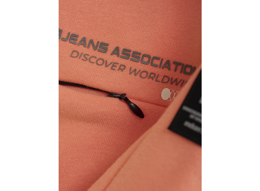 Sweater Chest Print Brushed  Orange Jongens Trui