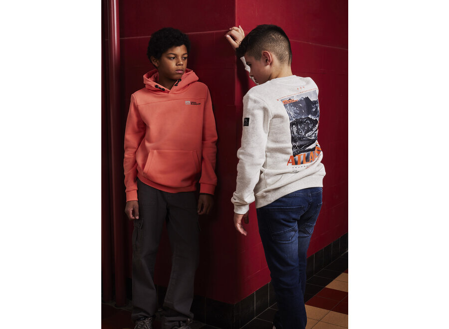 Loose fit Sweat Melange Grey Jongens Trui