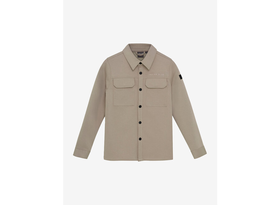 Shirt Jack Twill Stretch Print 960389 1909 Brown Jongens Jasje