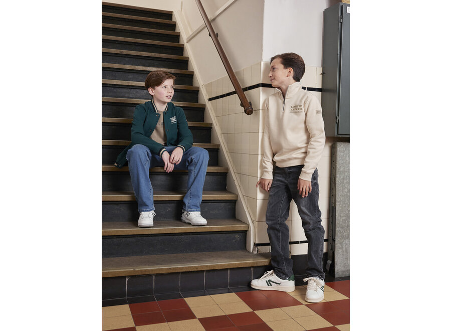 2656 Wide Loose Fit Grey Jeans Grey Jongens Jeans