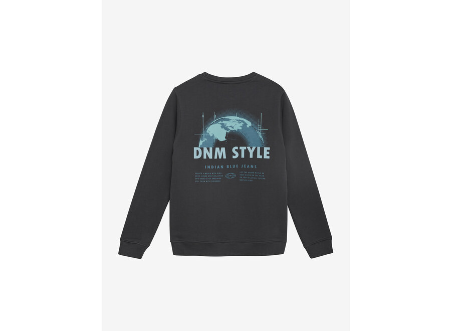 Sweater Chest and Backprint Grey Jongens Trui