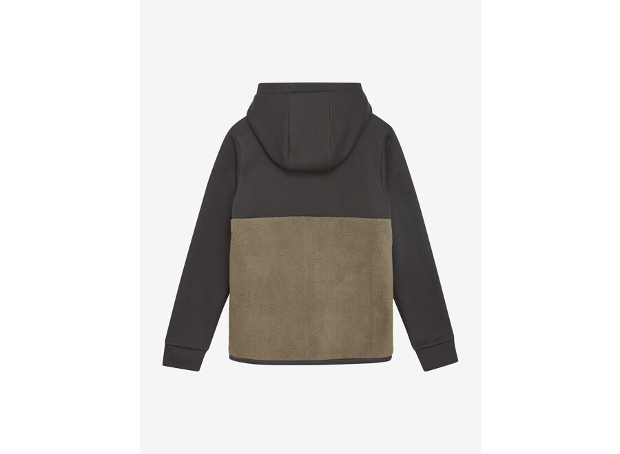 Hooded Zip Jacket Fleece Grey Jongens vest