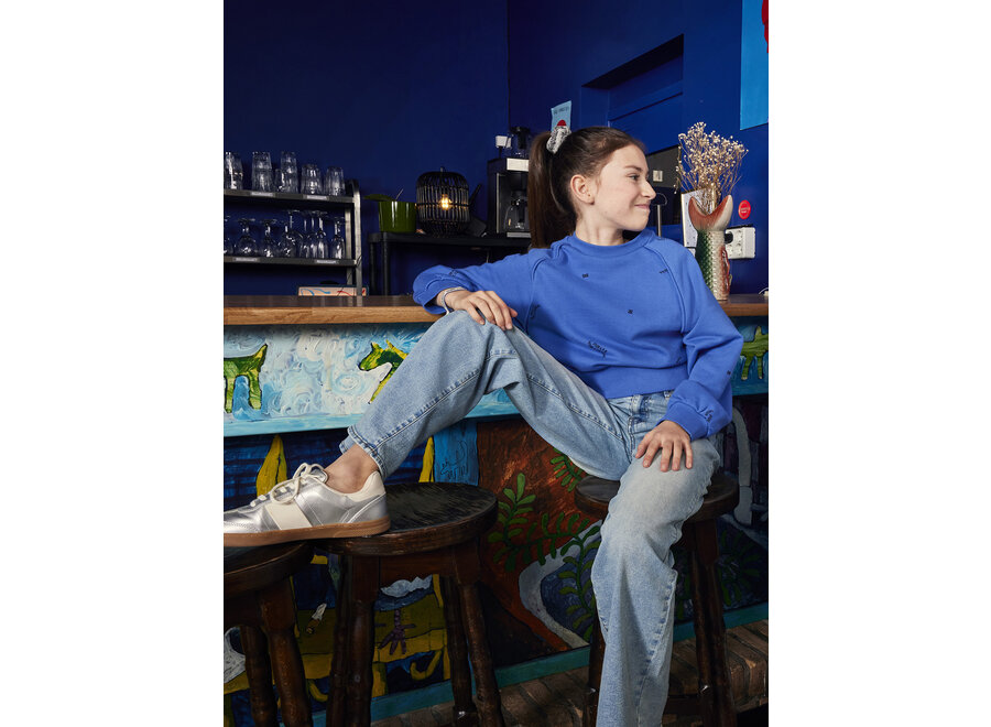 Sweater Raglan   Blue Meisjes Trui