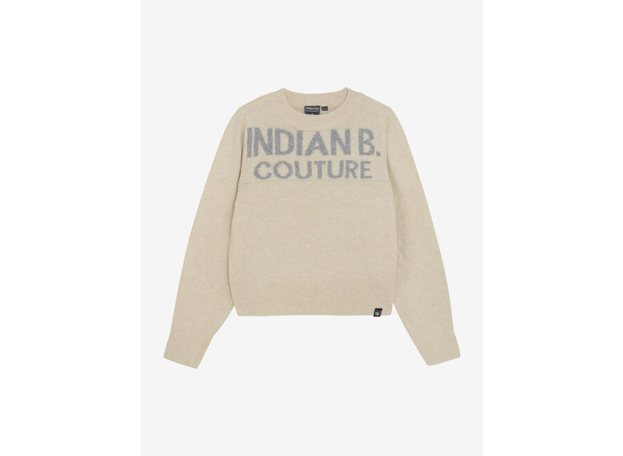 Knitted Sweater Text 970454 2020 Sand Meisjes Trui