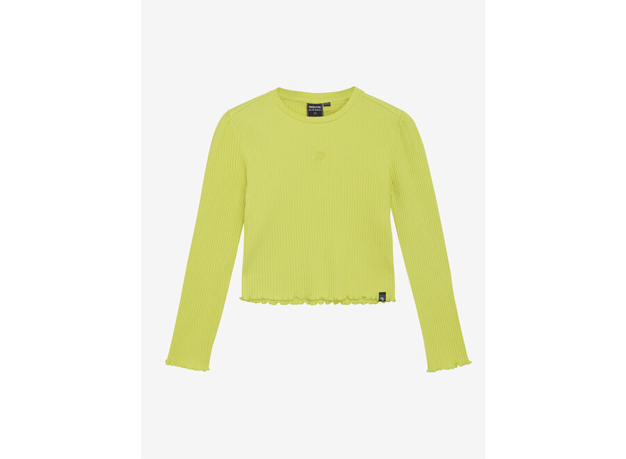 Longsleeve Rib  Yellow Meisjes T-shirt